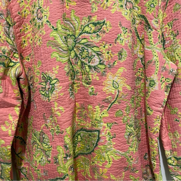 Provence D'Amour Reversible Jacket Women Size XL Cotton Quilted Eyelet Pink - Picture 5 of 9